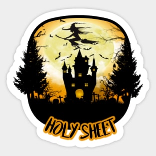 Holy Sheet it's halloween again Sticker